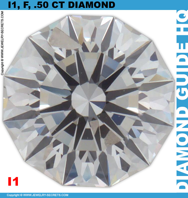 I1 F .50 CT Criss Cut Diamond