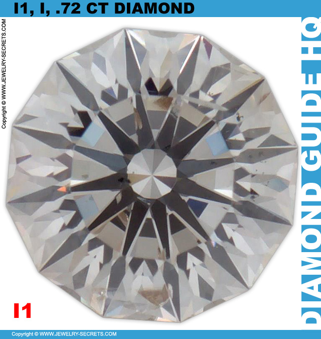 I1 I .72 CT Criss Cut Diamond