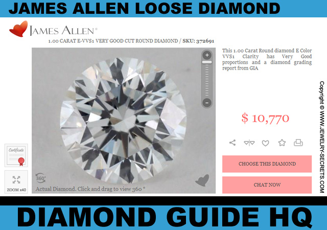 James Allen One Carat Loose Certified Diamond