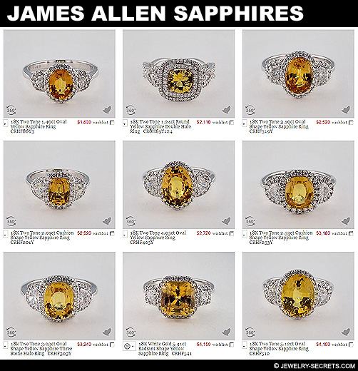 James Allen Yellow Sapphires!