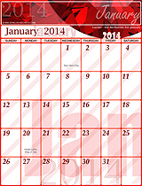 January 2014 Gemstone Calendar
