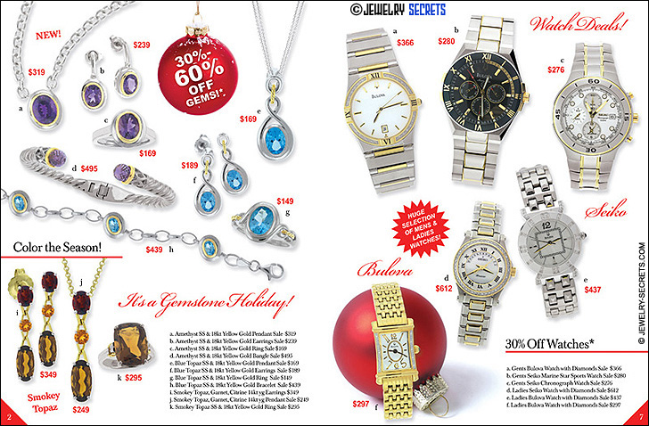 Jeweler's Christmas Catalog Pages 2-7 Sample Advertisement