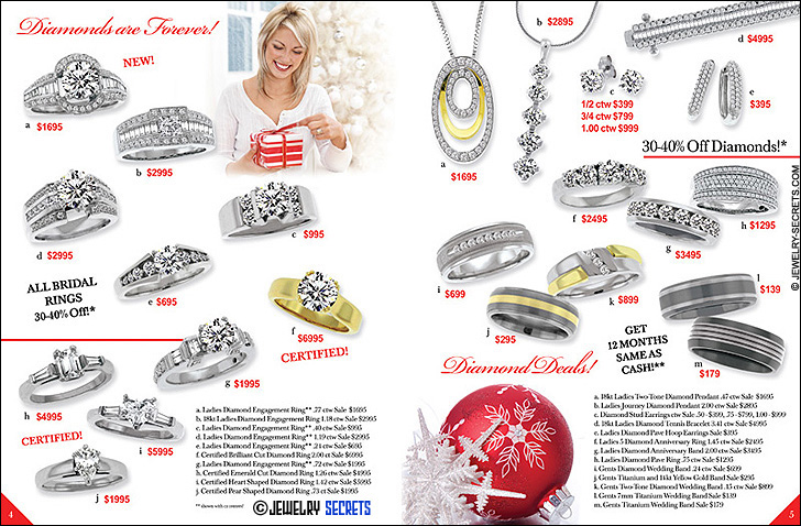 Jeweler's Christmas Catalog Pages 4-5 Centerfold Sample Advertisement