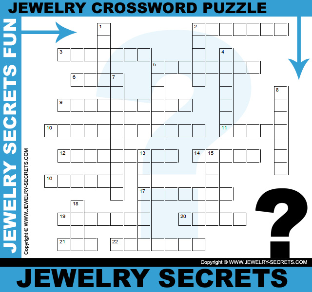 Jewelry Crossword Puzzle