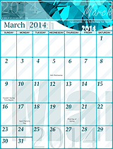 March 2014 Gemstone Calendar