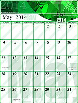 May 2014 Gemstone Calendar