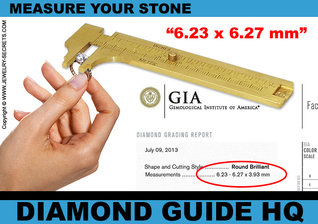 Measure your Diamond with a Guage!