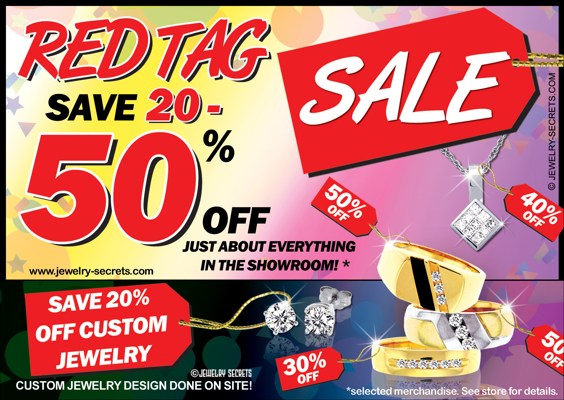 JEWELER'S RED TAG INVENTORY SALE SAMPLE ADVERTISEMENT 