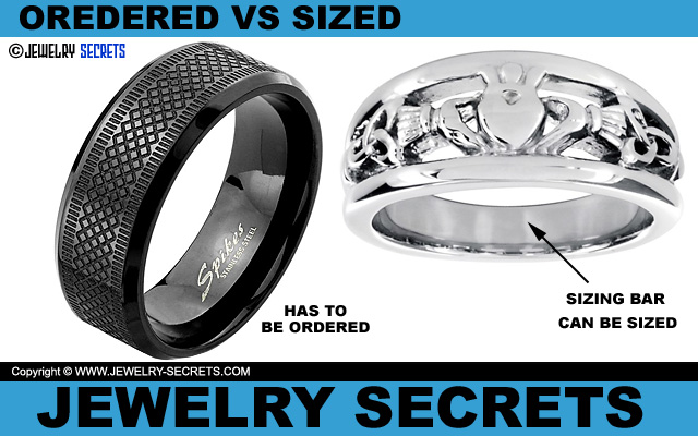 Ring Has To Be Ordered VS Ring With Sizing Bar