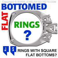 Rings With Square Flat Bands on the Bottom
