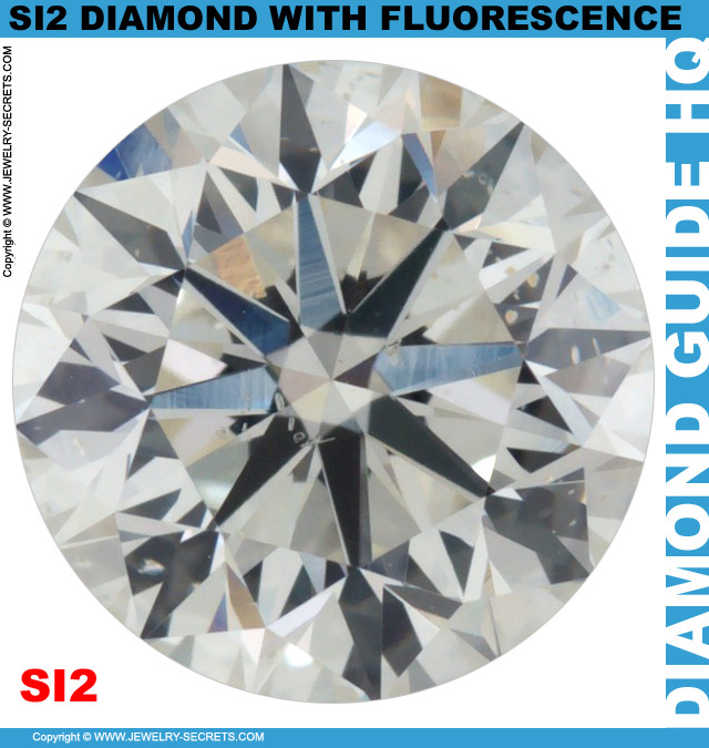 SI2 Diamond With Strong Fluorescence SI2 Diamond With Strong Fluorescence