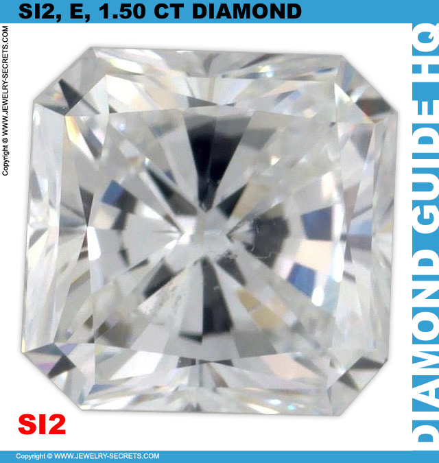 SI2 E 1.50 CT Radiant Cut Diamond