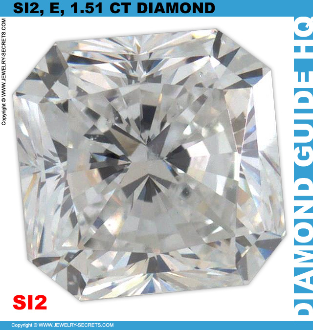 SI2 E 1.51 CT Radiant Cut Diamond