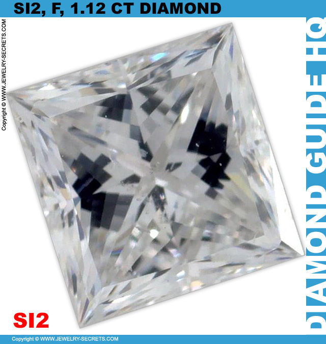 SI2 F 1.12 CT Princess Cut Diamond