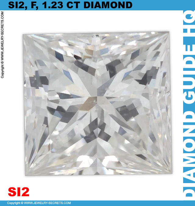 SI2 F 1.23 CT Princess Cut Diamond