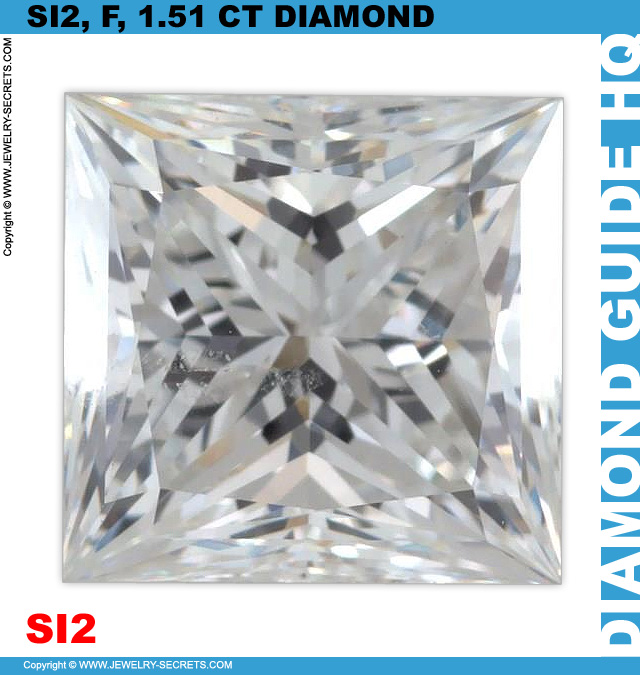 SI2 F 1.51 CT Princess Cut Diamond