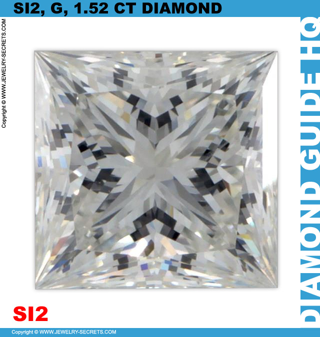 SI2 G 1.52 CT Princess Cut Diamond