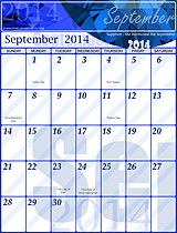 September 2014 Gemstone Calendar