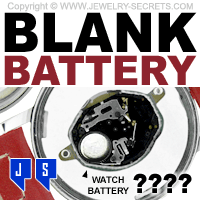 Blank Watch Battery Number Inside Watch