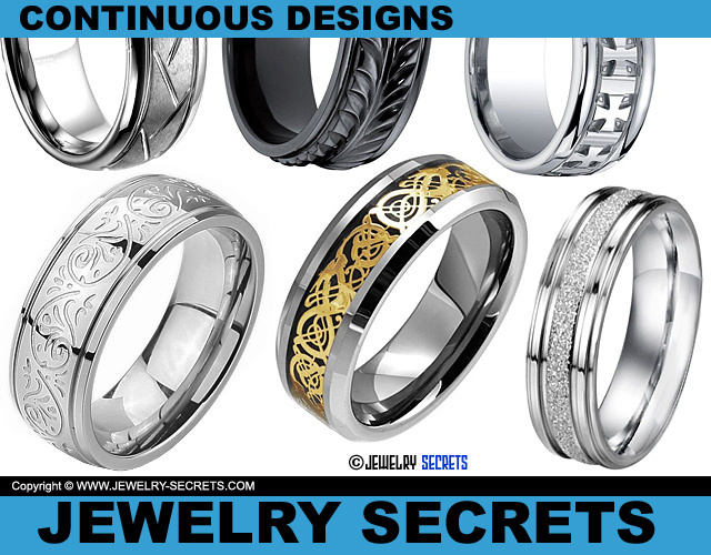 Wedding Rings With A Continuous Design Pattern Wedding Rings With A Continuous Design Pattern