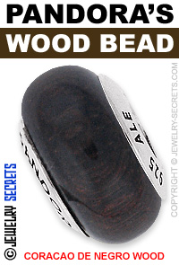 Pandora Coracao De Negro Wood Bead!