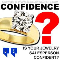 Jewelry Salesperson Confident Selling Diamonds