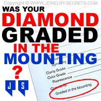 Was Your Certified Diamond Graded In The Mounting?