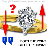 Which Way Does The Pear Shaped Diamond Point Up Or Down?
