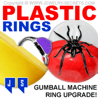 Jewelry Gumball Vending Machine Plastic Rings