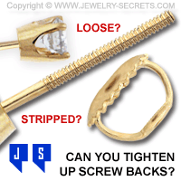 Can you Tighten up Screw Back Earrings?