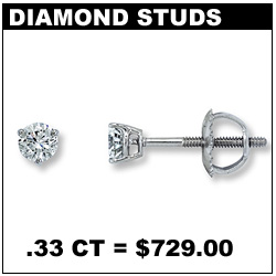 033 CT Diamond Stud Earrings!