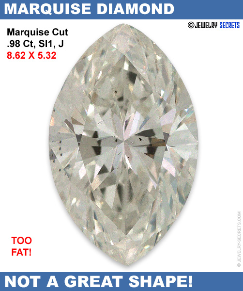 .98 Marquise, SI1, J Diamond!