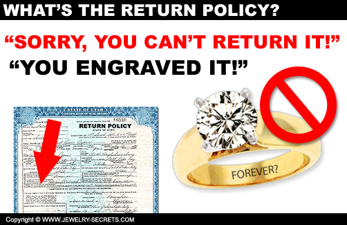Ask What the Jewelers Return Policy Is!