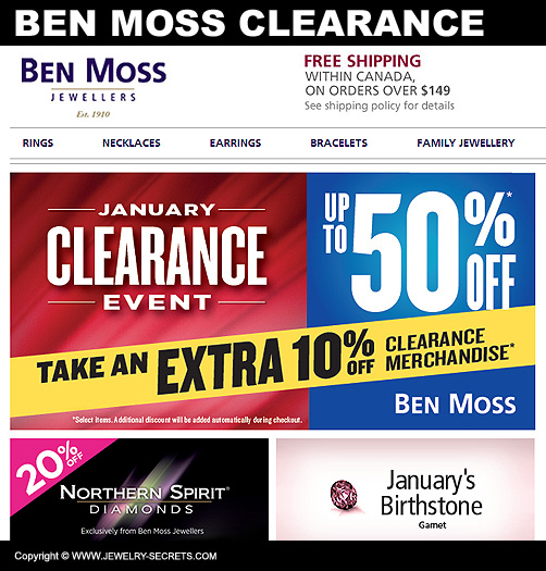 Ben Moss Jewelers Clearance Sale! Ben Moss Jewelers Clearance Sale!