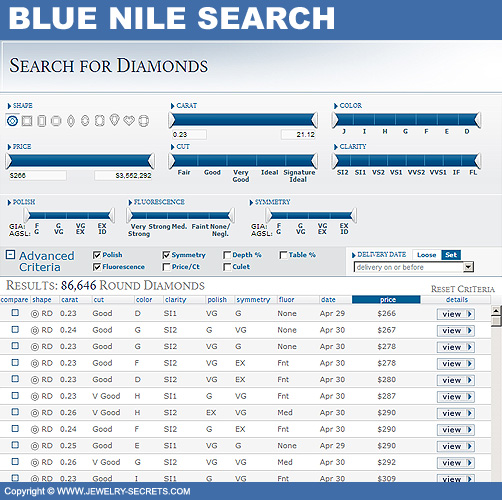 Blue Nile Diamond Search!