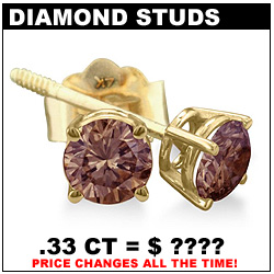 Brown Diamond Stud Earrings!