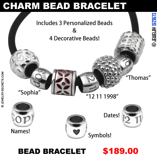 Engraved Charm Bead Bracelets!