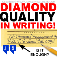 Diamond Quality In Writing