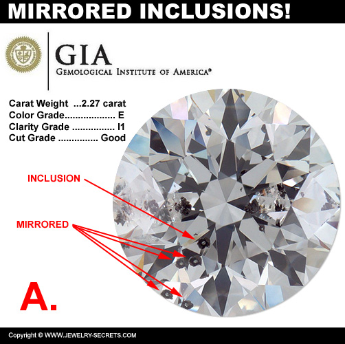 Example of Mirrored Inclusions in a Diamond!