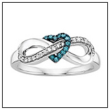 Fred Meyer Blue and White Diamond Ring!