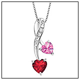 Fred Meyer Created Ruby and Sapphire Pendant!