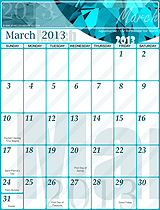 Free March 2013 Calendar!