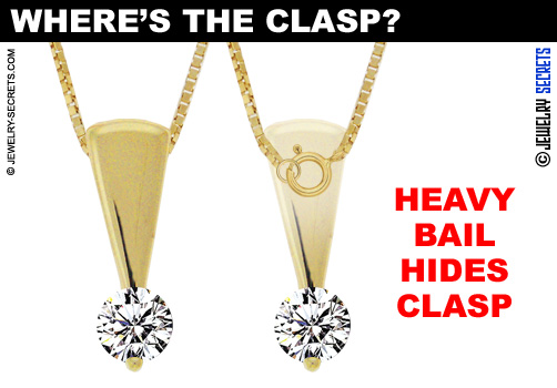 Bail Hides Chain Clasp! Bail Hides Chain Clasp!