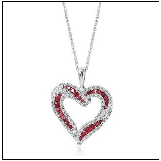 Helzberg Lab Created Ruby and Sapphire Pendant!