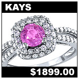 Kay Jewelers Pink Sapphire and Diamond Engagement Ring!