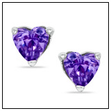Pagoda Heart Shaped Purple Earrings!