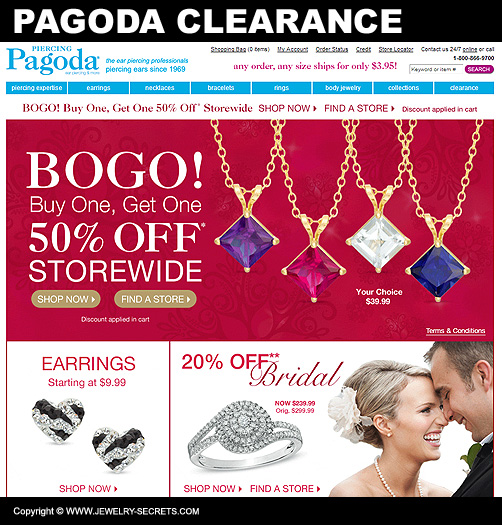Piercing Pagoda Clearance Sale! Piercing Pagoda Clearance Sale!