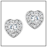 Reeds Cubic Zirconia Crystal Heart Earrings!