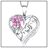 Reed's Jewelers Created Pink Sapphire Mom Heart Pendant!