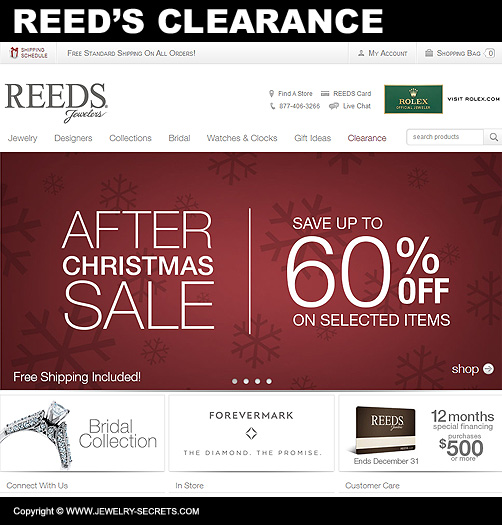 Reeds Jewelers Clearance Sale!
